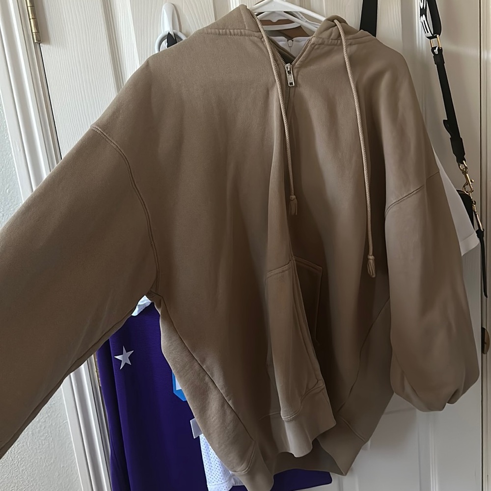 brandy oversized zip up